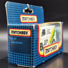 Load image into Gallery viewer, Matchbox 1989 Ford Transit Van White MB60 Express Parcel Systems Boxed
