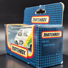 Load image into Gallery viewer, Matchbox 1989 Ford Transit Van White MB60 Express Parcel Systems Boxed
