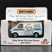 Load image into Gallery viewer, Matchbox 1989 Ford Transit Van White MB60 Wishing Well Appeal-Great Ormond St Childrens Hospital Boxed