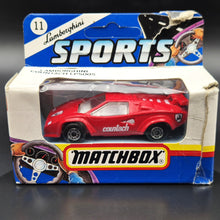 Load image into Gallery viewer, Matchbox 1991 Lamborghini Countach LP 500 S Red #11 Matchbox 1-75 Series