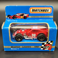 Load image into Gallery viewer, Matchbox 1992 Modified Legends Series 1 Jerry Cook Modified Coupe #38 Limited Edition