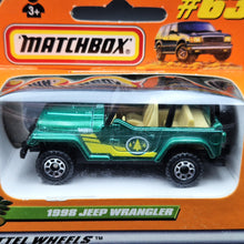 Load image into Gallery viewer, Matchbox 1999 1998 Jeep Wrangler Green #63 MBX 1-75 Series