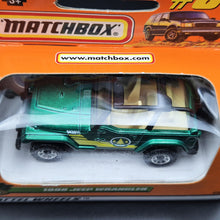 Load image into Gallery viewer, Matchbox 1999 1998 Jeep Wrangler Green #63 MBX 1-75 Series