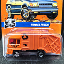 Load image into Gallery viewer, Matchbox 1998 Refuse Truck Orange #4 Matchbox 1-75 Series