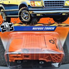 Load image into Gallery viewer, Matchbox 1998 Refuse Truck Orange #4 Matchbox 1-75 Series