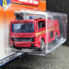 Load image into Gallery viewer, Matchbox 1998 Snorkel Fire Truck Red #26 To The Rescue Series 6/10 Long Card