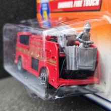 Load image into Gallery viewer, Matchbox 1998 Snorkel Fire Truck Red #26 To The Rescue Series 6/10 Long Card