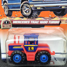 Load image into Gallery viewer, Matchbox 1999 Mercedes Trac 1600 Turbo Dark Blue #5 Farm Series 5/5 Long Card