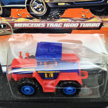 Load image into Gallery viewer, Matchbox 1999 Mercedes Trac 1600 Turbo Dark Blue #5 Farm Series 5/5 Long Card