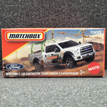 Load image into Gallery viewer, Matchbox 2025 2015 Ford F-150 Contractor Truck White #113 MBX Construction New Box