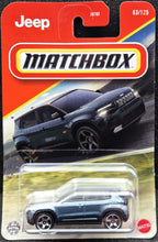 Load image into Gallery viewer, Matchbox 2025 2023 Jeep Avenger Blue Grey #63 MBX Roadtrip New Long Card