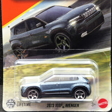 Load image into Gallery viewer, Matchbox 2025 2023 Jeep Avenger Blue Grey #63 MBX Roadtrip New Long Card