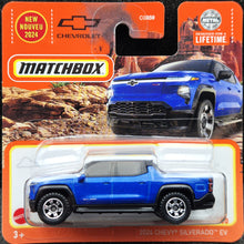 Load image into Gallery viewer, Matchbox 2024 Chevy Silverado EV Blue #12 MBX Adventure New