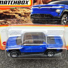 Load image into Gallery viewer, Matchbox 2024 Chevy Silverado EV Blue #12 MBX Adventure New