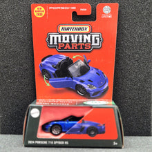 Load image into Gallery viewer, Matchbox 2025 2024 Porsche 718 Spyder RS Blue Moving Parts 31/50 New
