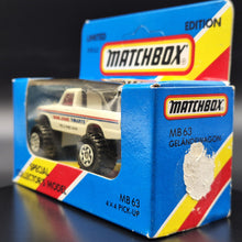 Load image into Gallery viewer, Matchbox 1985 4x4 Open Back Pickup Truck White MB63 Bob Jane T-Marts Limited Edition Sealed Box