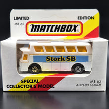 Load image into Gallery viewer, Matchbox 1986 Airport Coach Stork SB White MB65 Promotional Sealed Box Limited Edition