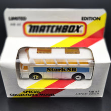 Load image into Gallery viewer, Matchbox 1986 Airport Coach Stork SB White MB65 Promotional Sealed Box Limited Edition