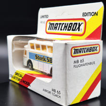 Load image into Gallery viewer, Matchbox 1986 Airport Coach Stork SB White MB65 Promotional Sealed Box Limited Edition
