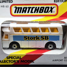 Load image into Gallery viewer, Matchbox 1986 Airport Coach Stork SB White MB65 Promotional Sealed Box Limited Edition