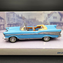 Load image into Gallery viewer, Matchbox Dinky 1957 Chevrolet Bel Air Convertible Light Blue #DY-27 1:43 Die Cast Model