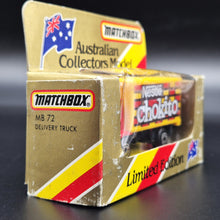 Load image into Gallery viewer, Matchbox 1988 Dodge Commando Delivery Truck Red MB-72 Nestle Chokito Limited Edition