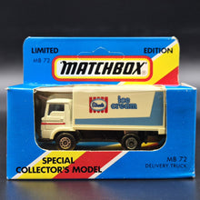 Load image into Gallery viewer, Matchbox 1987 Dodge Commando Delivery Truck White MB-72 Streets Ice Cream Special Edition
