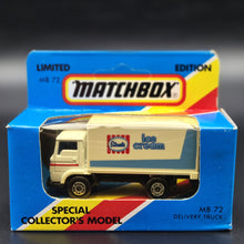 Load image into Gallery viewer, Matchbox 1987 Dodge Commando Delivery Truck White MB-72 Streets Ice Cream Special Edition