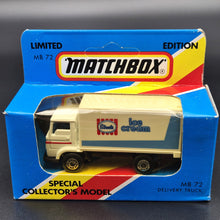 Load image into Gallery viewer, Matchbox 1987 Dodge Commando Delivery Truck White MB-72 Streets Ice Cream Special Edition