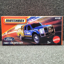 Load image into Gallery viewer, Matchbox 2025 Ford F-550 Super Duty Blue #41 MBX Construction New Sealed Box