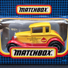 Load image into Gallery viewer, Matchbox 1983 Ford Model A Coupe PAVA Yellow 1-75 Series MB73 Boxed