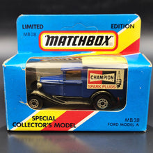 Load image into Gallery viewer, Matchbox 1983 Ford Model A Van Champion Spark Plugs Series 1-75 MB38 Boxed Limited Edition