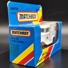Load image into Gallery viewer, Matchbox 1989 Ford Model A Van Matthew Walker Creators Of Traditional Tastes White 1-75 Series MB38 Boxed