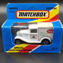 Load image into Gallery viewer, Matchbox 1989 Ford Model A Van Matthew Walker Creators Of Traditional Tastes White 1-75 Series MB38 Boxed