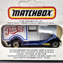 Load image into Gallery viewer, Matchbox 1984 Ford Model A Van Pepsi-Cola White Series 1-75 MB38 Boxed Limited Edition