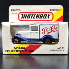 Load image into Gallery viewer, Matchbox 1984 Ford Model A Van Pepsi-Cola White Series 1-75 MB38 Boxed Limited Edition