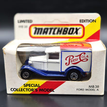 Load image into Gallery viewer, Matchbox 1984 Ford Model A Van Pepsi-Cola White Series 1-75 MB38 Boxed Limited Edition
