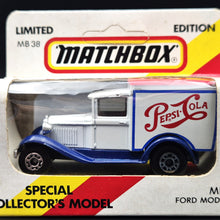 Load image into Gallery viewer, Matchbox 1984 Ford Model A Van Pepsi-Cola White Series 1-75 MB38 Boxed Limited Edition