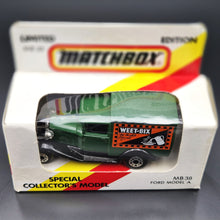 Load image into Gallery viewer, Matchbox 1990 Ford Model A Van Sanitarium-Weet-Bix Health Biscuit Dark Green Series 1-75 MB38 Boxed