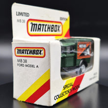 Load image into Gallery viewer, Matchbox 1990 Ford Model A Van Sanitarium-Weet-Bix Health Biscuit Dark Green Series 1-75 MB38 Boxed