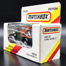 Load image into Gallery viewer, Matchbox 1990 Ford Model A Van Sanitarium-Weet-Bix Health Biscuit Dark Green Series 1-75 MB38 Boxed