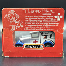 Load image into Gallery viewer, Matchbox 1991 Ford Model A Van The Childrens Hospital Camperdown 1-75 Series MB38 Special Edition Boxed