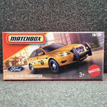 Load image into Gallery viewer, Matchbox 2025 Ford Police Interceptor Yellow #29 MBX City New Sealed Box