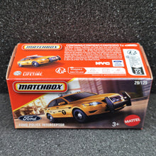 Load image into Gallery viewer, Matchbox 2025 Ford Police Interceptor Yellow #29 MBX City New Sealed Box