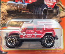 Load image into Gallery viewer, Matchbox 2023 Jeep Wrangler Superlift Red #42 MBX Off-Road New Long Card