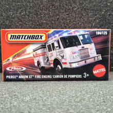 Load image into Gallery viewer, Matchbox 2025 Pierce Arrow XT Fire Engine Grey #104 MBX Rescue New Sealed Box