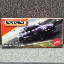 Load image into Gallery viewer, Matchbox 2025 Porsche Cayenne Turbo Dark Violet #19 MBX Road Trip New Sealed Box