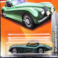 Load image into Gallery viewer, Matchbox 2011 '54 Jaguar XK 120SE British Racing Green #20 Heritage Classics 7/12 New Long Card