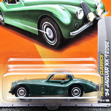 Load image into Gallery viewer, Matchbox 2011 '54 Jaguar XK 120SE British Racing Green #20 Heritage Classics 7/12 New Long Card