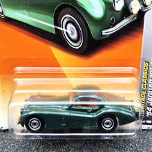 Load image into Gallery viewer, Matchbox 2011 '54 Jaguar XK 120SE British Racing Green #20 Heritage Classics 7/12 New Long Card